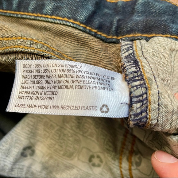 Cat & Jack Kids' Dark Blue Denim Straight Leg Jeans 16 - Picture 6 of 6